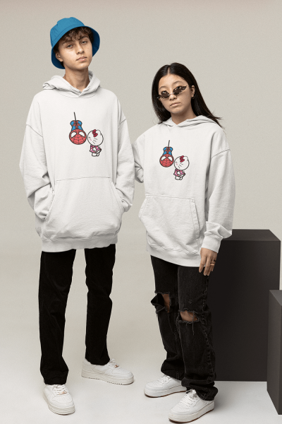 Hello Kitty x Spiderman Sevgili/çift/arkadaşlık/2'li Kapşonlu Sweatshirt Seti