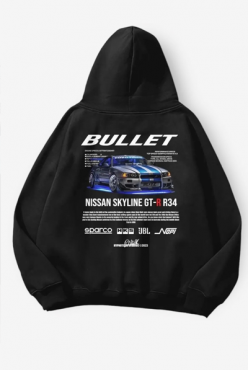 Hızlı ve Öfkeli Bullet Kapişonlu Unisex Siyah Sweatshirt Hızlı ve Öfkeli Bullet Kapişonlu Unisex Siyah Sweatshirt