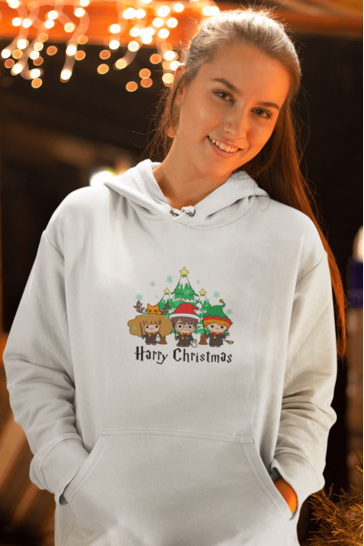 HP Merry Christmas Yeni Yıl Kapşonlu Sweatshirt
