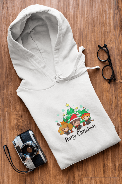 HP Merry Christmas Yeni Yıl Kapşonlu Sweatshirt