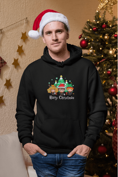 HP Merry Christmas Yeni Yıl Kapşonlu Sweatshirt