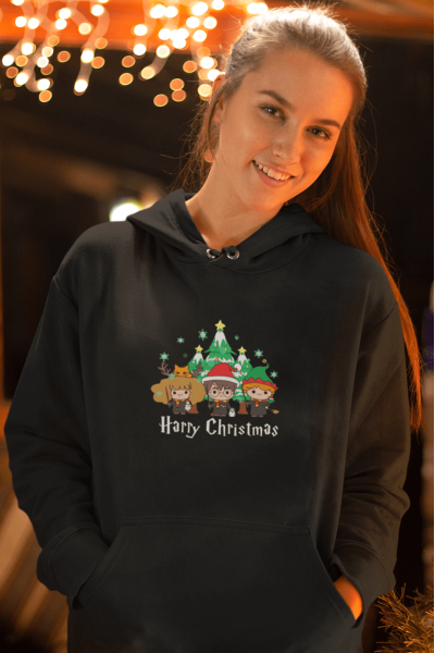 HP Merry Christmas Yeni Yıl Kapşonlu Sweatshirt