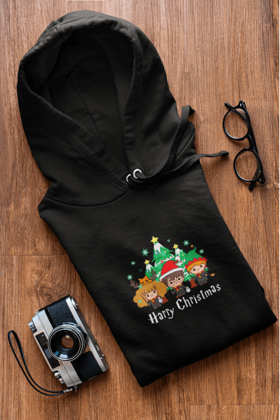 HP Merry Christmas Yeni Yıl Kapşonlu Sweatshirt