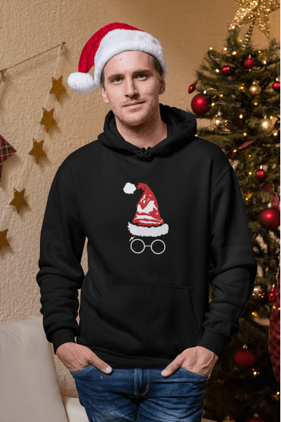 HP Yeni Yıl Gözlük Tasarım Kapşonlu Sweatshirt