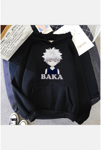 Hunter X Hunter Killua Baka Kapşonlu Sweatshirt Hunter X Hunter Killua Baka Kapşonlu Sweatshirt