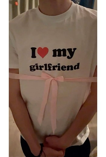 I My Girlfriend Beyaz Tişört
