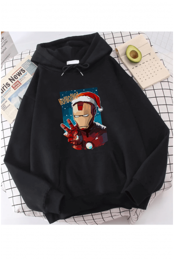 İron Man Hohoho Yeni Yıl Kapşonlu Sweatshirt İron Man Hohoho Yeni Yıl Kapşonlu Sweatshirt
