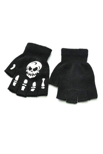 İskelet Desenli Kesik Parmak Eldiven İskelet Desenli Kesik Parmak Eldiven