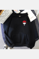 Itachi Uchiha Logo Ön-Arka Baskılı Kapşonlu Sweatshirt