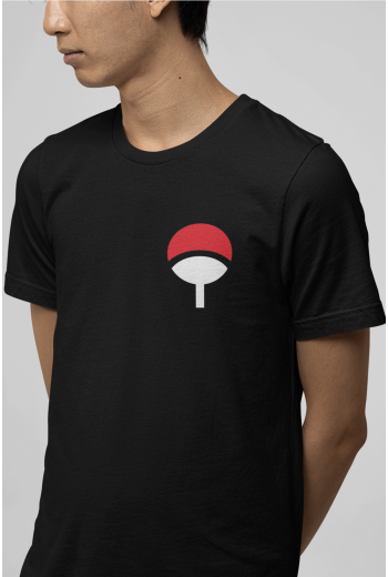 Itachi Uchiha Logo Ön-Arka Baskılı Siyah Tişört Itachi Uchiha Logo Ön-Arka Baskılı Siyah Tişört