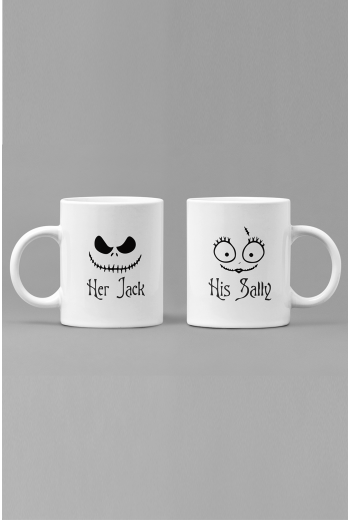 Jack ve Sally Sevgili/Çift/Arkadaş 2'li Kupa Bardak Seti