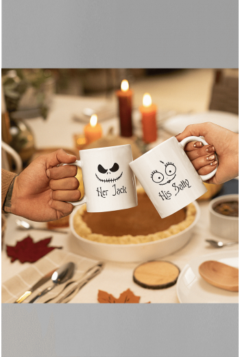 Jack ve Sally Sevgili/Çift/Arkadaş 2'li Kupa Bardak Seti