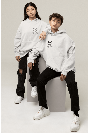  Jack ve Sally Sevgili/Çift/Arkadaşlık 2'li Kapşonlu Sweatshirt Seti