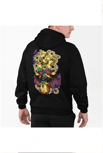 Jojos Bizarre Dio Brando Ön-Arka Baskılı Kapşonlu Sweatshirt