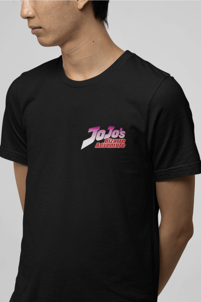 Jojos Bizarre Ön-Arka Baskılı Siyah Tişört Jojos Bizarre Ön-Arka Baskılı Siyah Tişört