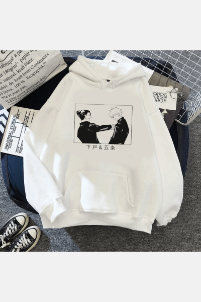 Jujutsu Kaisen Geto Gojo Bff Beyaz Sweatshirt