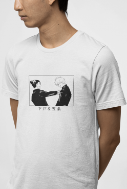 Jujutsu Kaisen Geto Gojo Bff Beyaz Tişört  Jujutsu Kaisen Geto Gojo Bff Beyaz Tişört