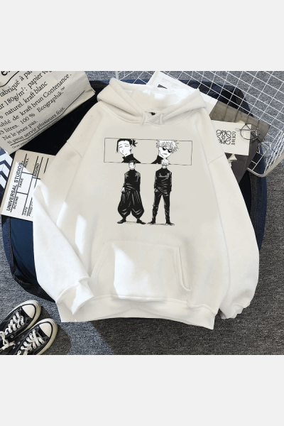Jujutsu Kaisen Geto Ve Gojo Kapşonlu Sweatshirt Jujutsu Kaisen Geto Ve Gojo Kapşonlu Sweatshirt