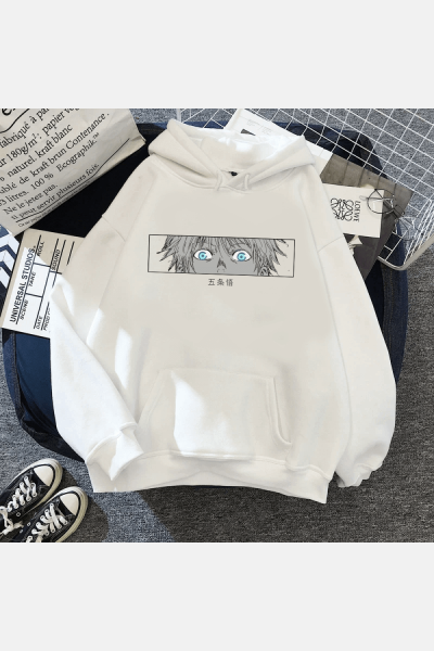 Jujutsu Kaisen Gojo Eyes Kapşonlu Sweatshirt