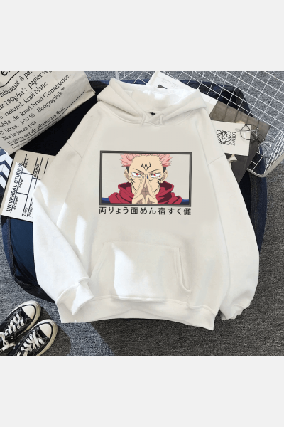 Jujutsu Kaisen Sukuna Kapşonlu Sweatshirt Jujutsu Kaisen Sukuna Kapşonlu Sweatshirt