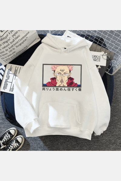 Jujutsu Kaisen Sukuna Kapşonlu Sweatshirt