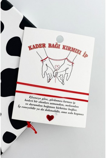 Kader Bağı Kırmızı İp Bileklik
