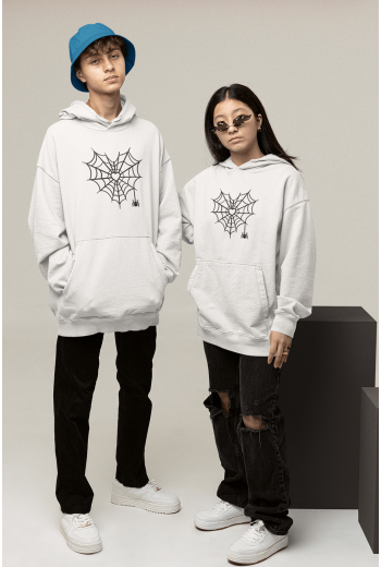 Kalp Ağ Logolu Sevgili/çift/arkadaşlık/2'li Kapşonlu Sweatshirt Seti Kalp Ağ Logolu Sevgili/çift/arkadaşlık/2'li Kapşonlu Sweatshirt Seti