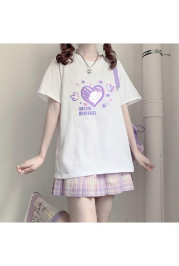 Kawaii Ayıcık Baskılı  Beyaz T-shirt Kawaii Ayıcık Baskılı  Beyaz T-shirt