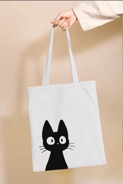 Kedi Tasarım Bez Çanta
