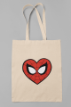 Kırmızı Kalp Spiderman Bez Çanta