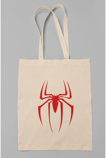 Kırmızı Spider Bez Çanta 