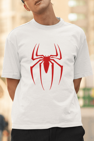 Kırmızı Spider Ön Baskılı Tişört 