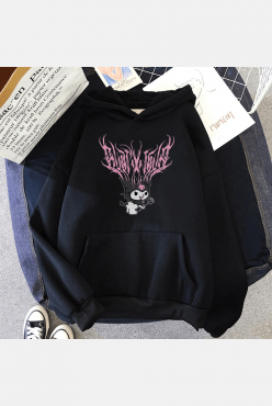 Kuromi Kapşonlu Sweatshirt Kuromi Kapşonlu Sweatshirt