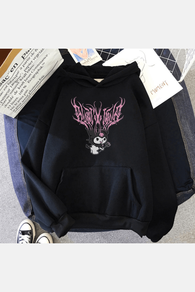 Kuromi Kapşonlu Sweatshirt