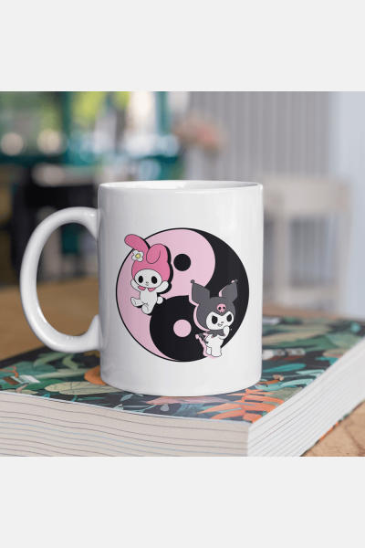 Kuromi Melodyn Yin Yang Kupa Bardak Kuromi Melodyn Yin Yang Kupa Bardak
