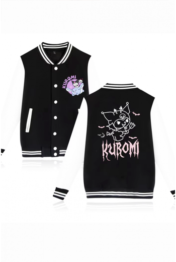 Kuromi Tasarım Ön-Arka Baskılı Kolej Ceket Kuromi Tasarım Ön-Arka Baskılı Kolej Ceket