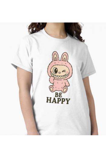 Labubu Be Happy Beyaz T-shirt Labubu Be Happy Beyaz T-shirt