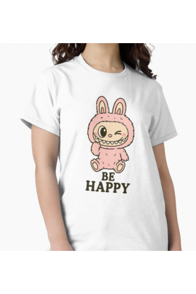 Labubu Be Happy Beyaz T-shirt Labubu Be Happy Beyaz T-shirt