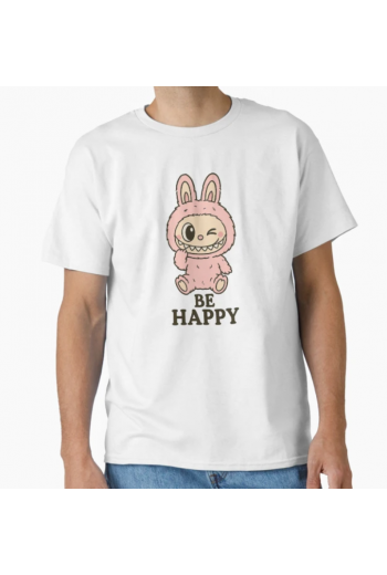Labubu Be Happy Beyaz T-shirt