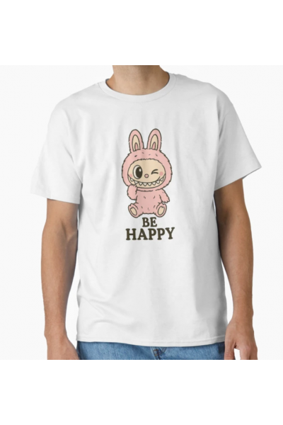 Labubu Be Happy Beyaz T-shirt Labubu Be Happy Beyaz T-shirt