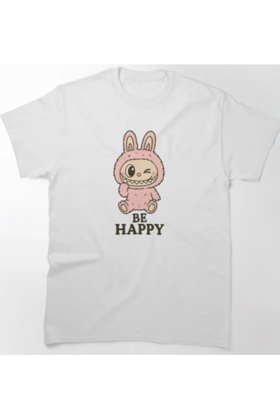 Labubu Be Happy Beyaz T-shirt Labubu Be Happy Beyaz T-shirt