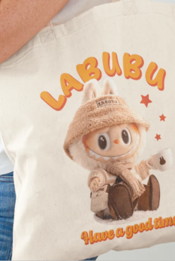 Labubu Have a Good Time Yazılı Bez Çanta Labubu Have a Good Time Yazılı Bez Çanta