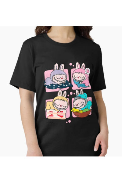 Labubu Sleep Tasarım T-shirt Labubu Sleep Tasarım T-shirt