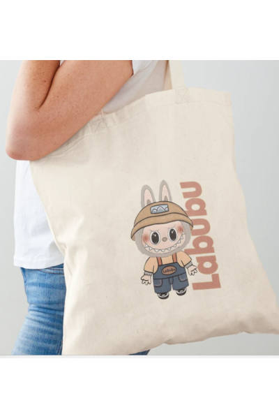 Labubu Tasarım Bez Çanta Labubu Tasarım Bez Çanta