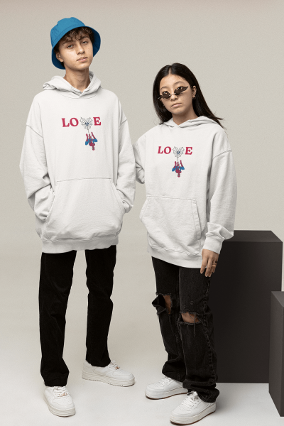 Love Spider Ağ Sevgili/çift/arkadaşlık/2'li Kapşonlu Sweatshirt Seti