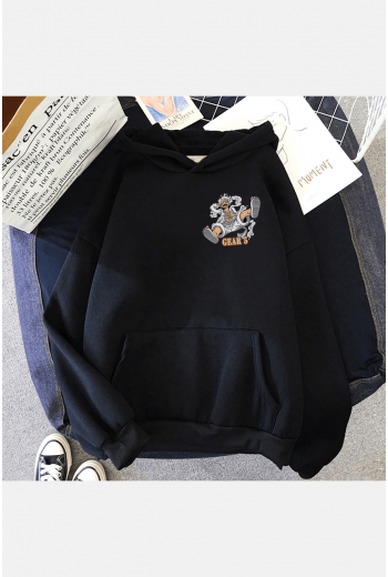 Luffy Gear 5 Nika Ön-Arka Baskılı Kapşonlu Sweatshirt Luffy Gear 5 Nika Ön-Arka Baskılı Kapşonlu Sweatshirt