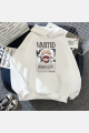 Luffy Gear 5 Wanted Kapşonlu Beyaz Sweatshirt