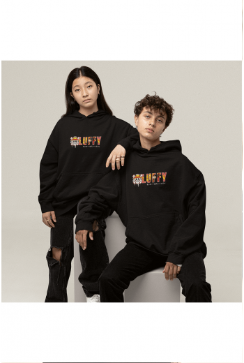 Luffy Yazılı Kapşonlu Sweatshirt Luffy Yazılı Kapşonlu Sweatshirt