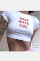 Make Boys Cry Beyaz Crop Top Make Boys Cry Beyaz Crop Top