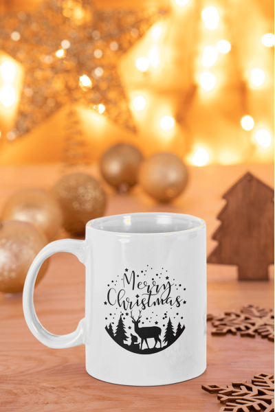 Marry Christmas Geyikli Yeni Yıl Kupa Bardak Marry Christmas Geyikli Yeni Yıl Kupa Bardak